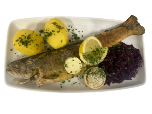 Gebratene Forelle an Kapern-Zitronen-Butter